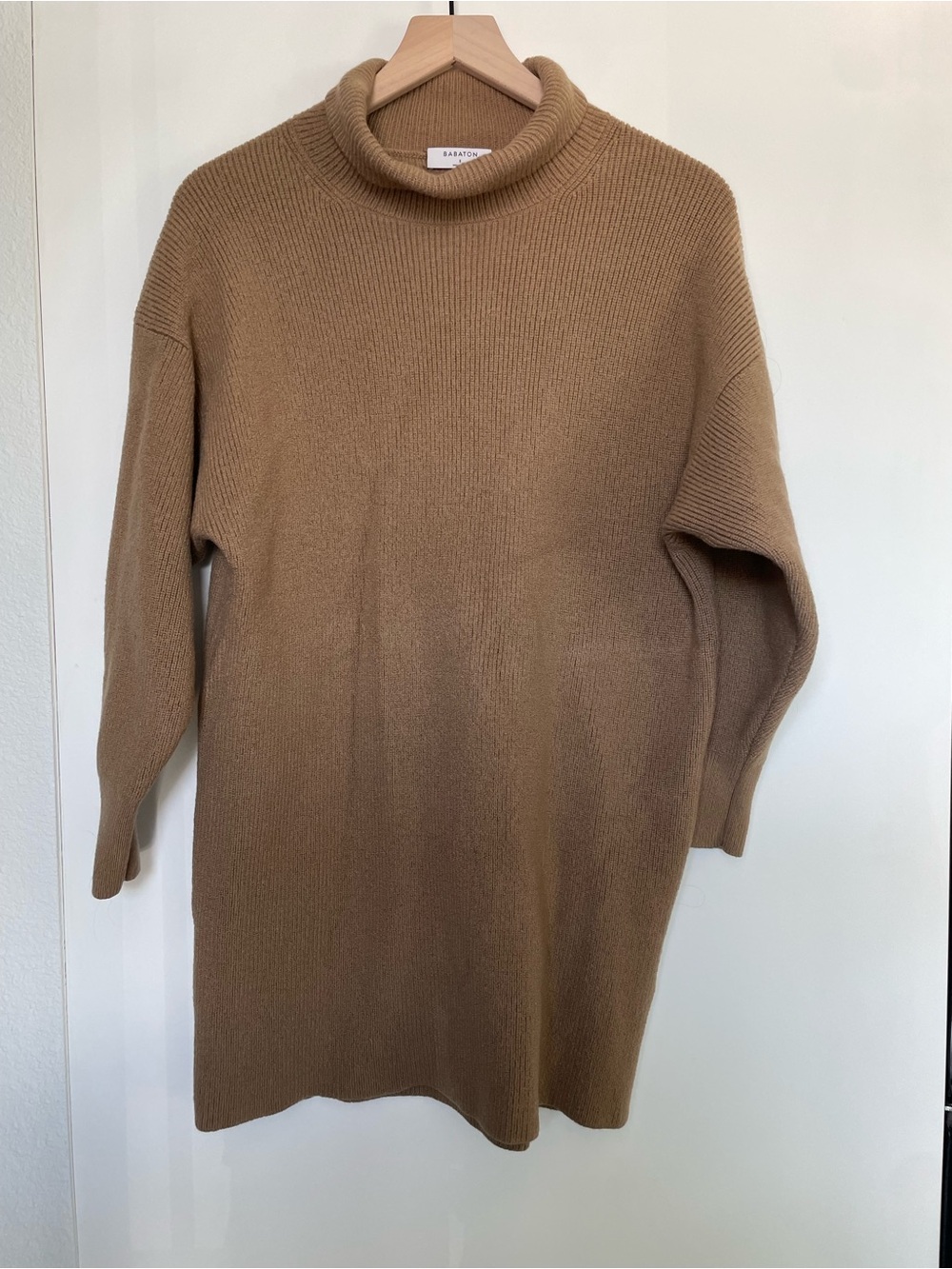 Aritzia Babaton Maclean Merino Wool Dress | Small | Constant Camel | 103661